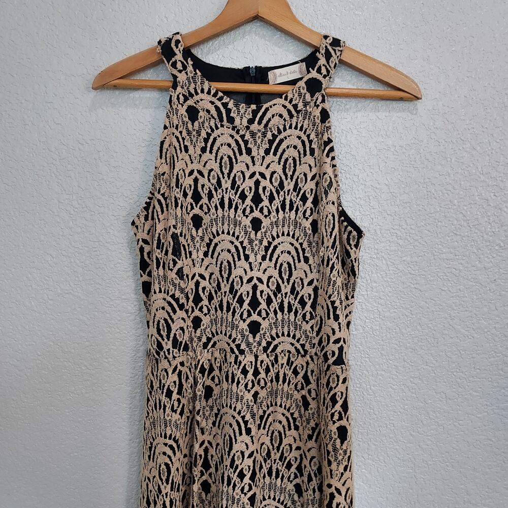 Altar'd State Cream Black Lace Cocktail Dress Size L